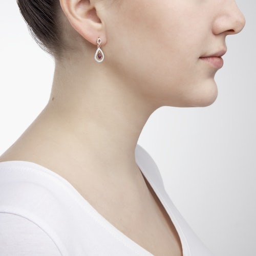 Kolczyki Savicki: złote, rubiny, diamenty